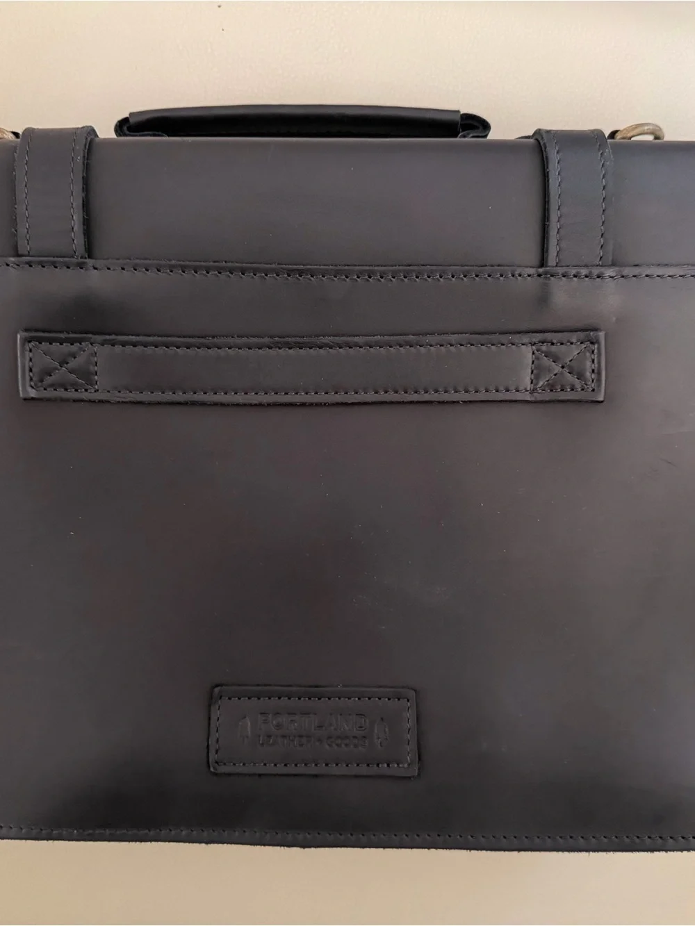 Portland Leather Goods Black Messenger Bag
